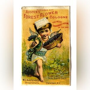 Antique Late 19th Century Forest Flower Cologne Perfume Advertisement
